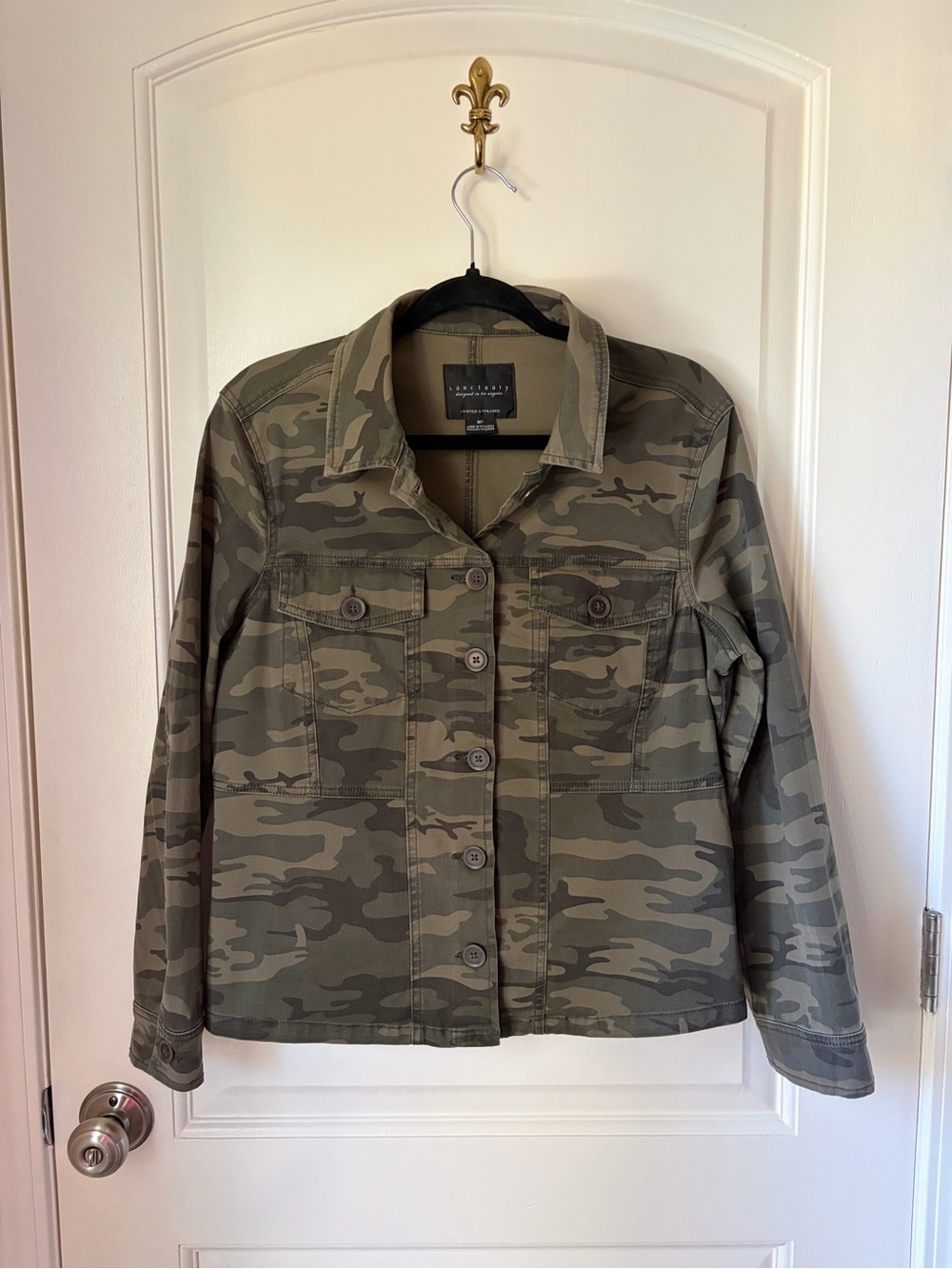 Sanctuary Women's Camo Utility Jacket - Olive/Green